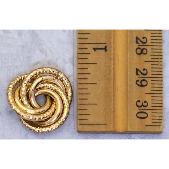 Vintage Stud Spiral Rings Twist Earrings, Abstract Earrings - CE1 - Picture 3 of 3